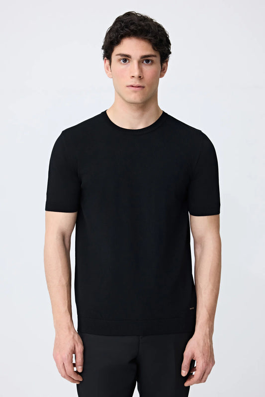 Tween Siyah Yazlık Rayon Triko Kazak