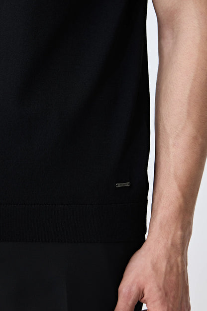 Tween Siyah Yazlık Rayon Triko Kazak