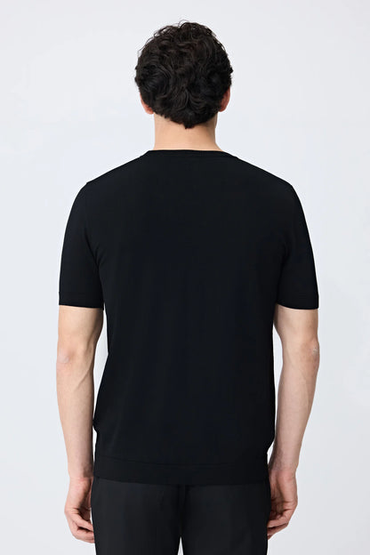 Tween Siyah Yazlık Rayon Triko Kazak