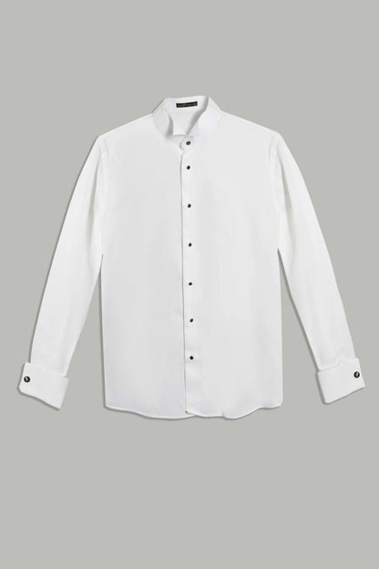Damat Slim Fit Beyaz Düz Nano Care Smokin Gömlek