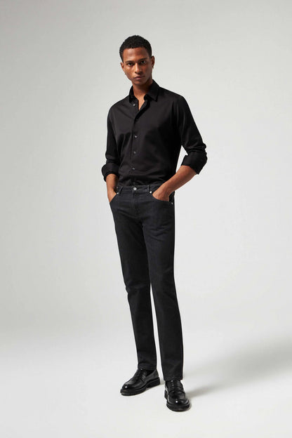 Damat Slim Fit Siyah Efsane Denim. Hafif, Yumuşak, Rinse Yıkamalı Denim Pantolon