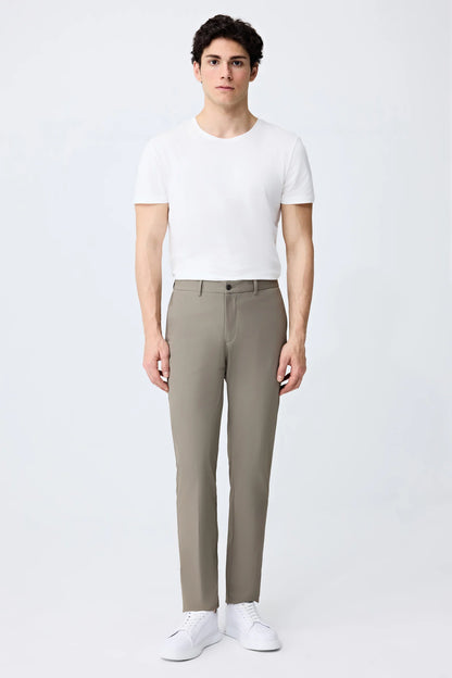 Tween Relaxed Fit (pilesiz) Koyu Bej Armürlü Kumaş Pantolon