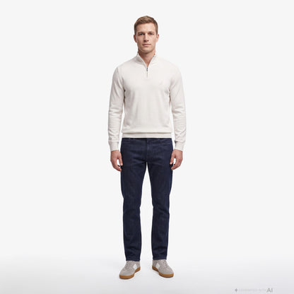 Nautica Erkek Bej Regular Fit Triko