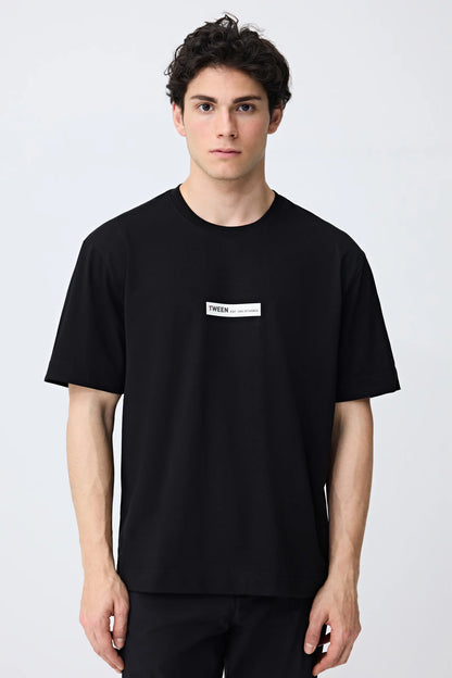 Tween Relaxed Fit Siyah T-shirt
