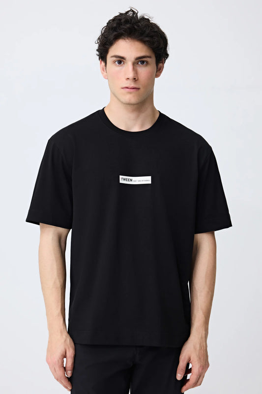Tween Relaxed Fit Siyah T-shirt