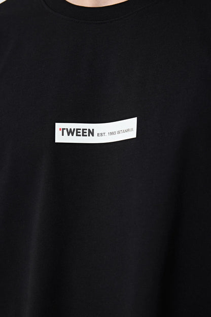 Tween Relaxed Fit Siyah T-shirt