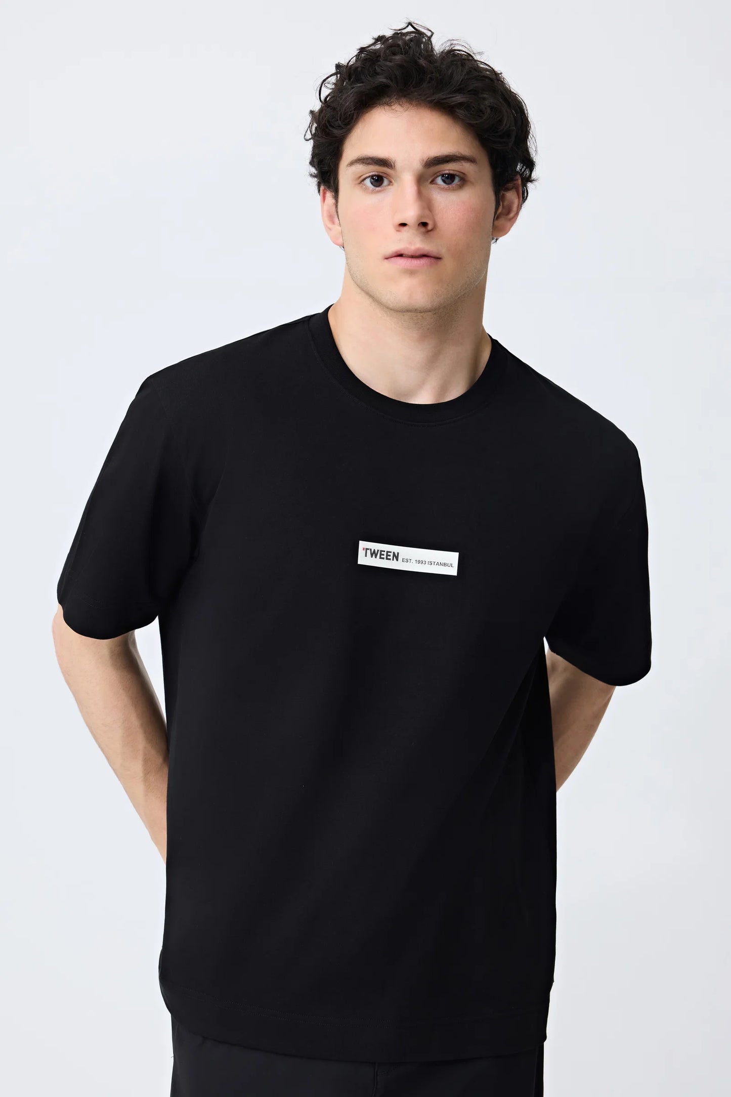 Tween Relaxed Fit Siyah T-shirt
