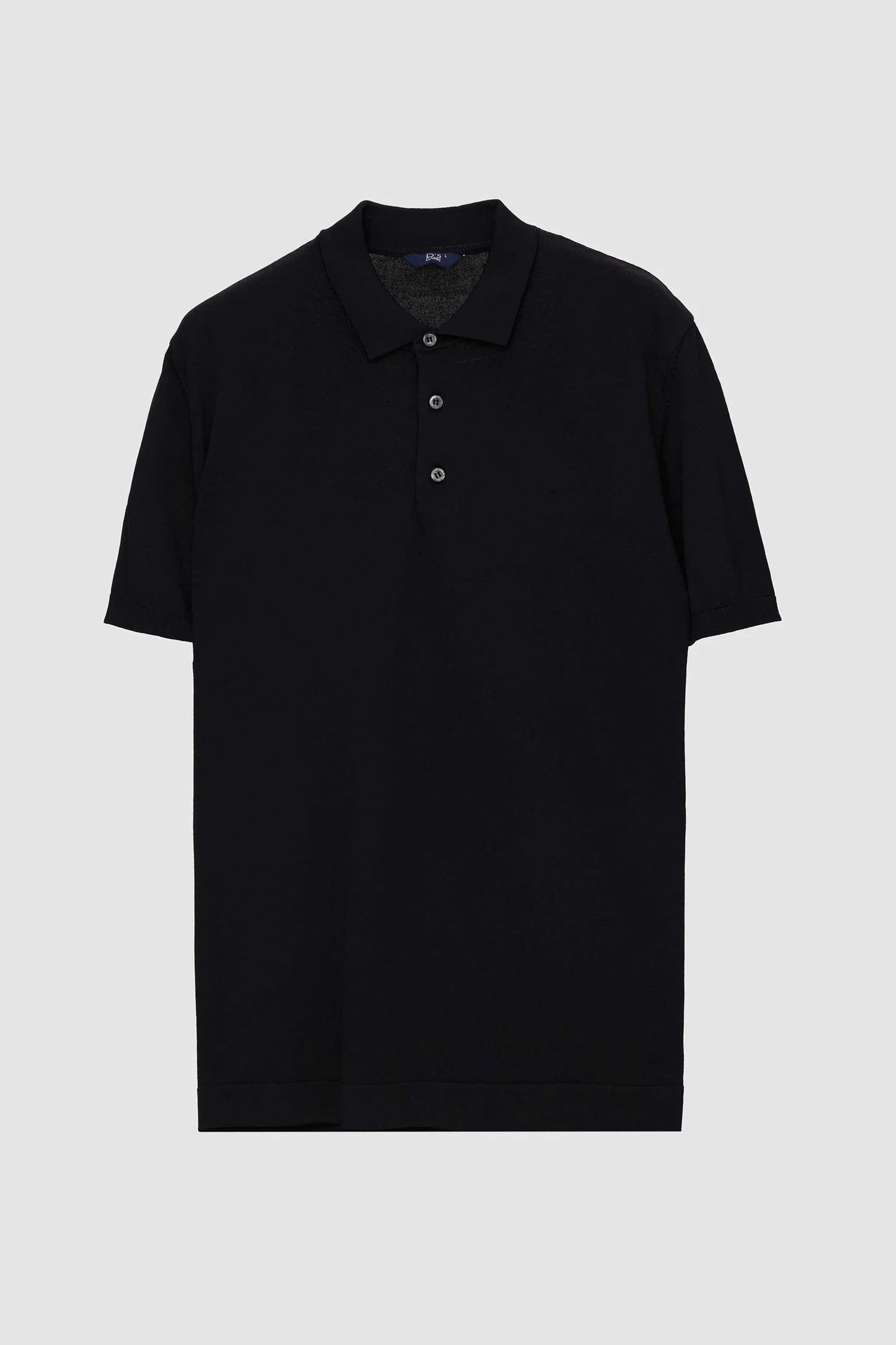 Ds Damat Slim Fit Siyah Düz Örgü Yazlık Rayon Triko Polo Tişört