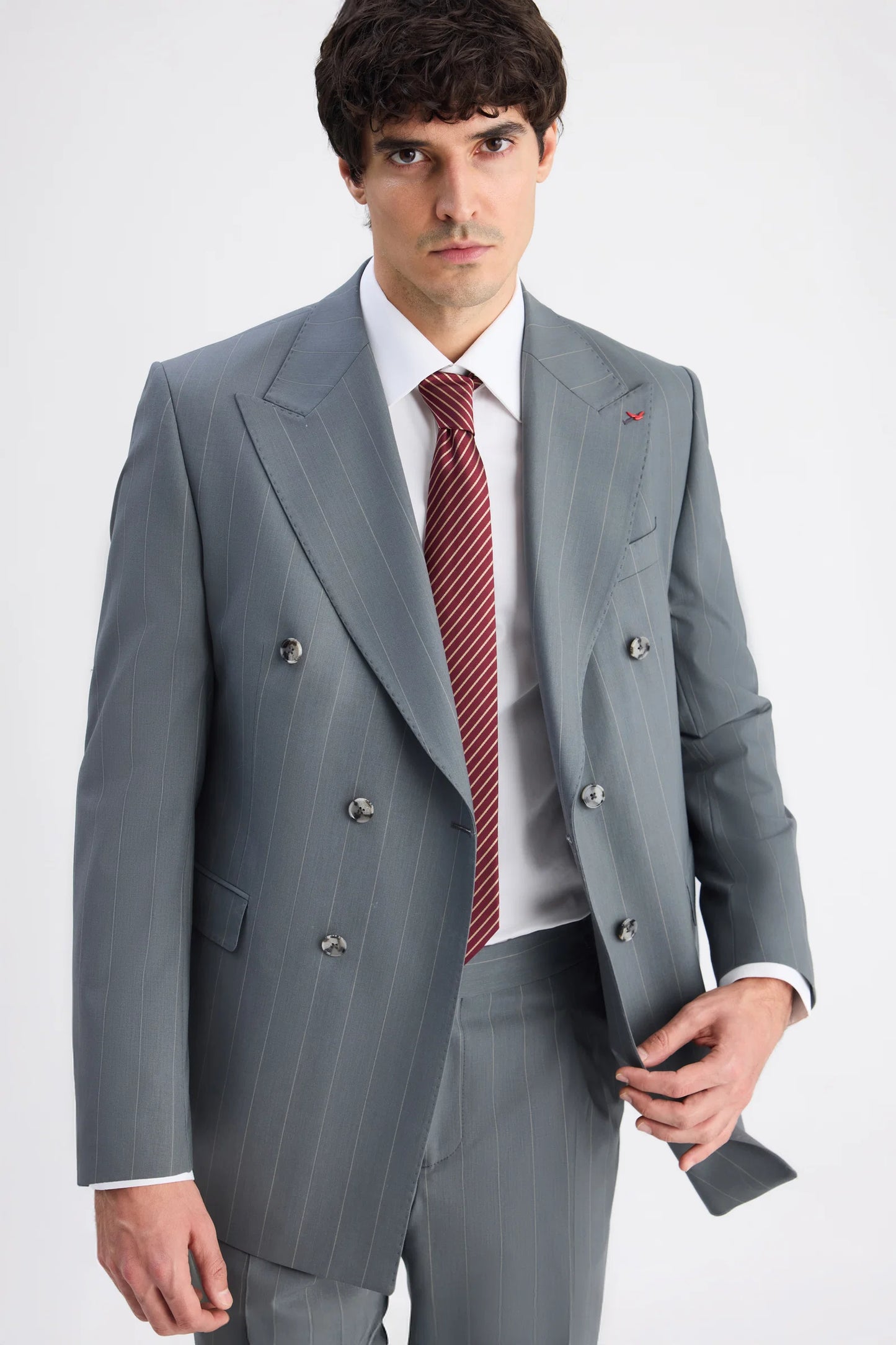 Ds Damat Regular Fit Yeşil Çizgili Takim Elbise