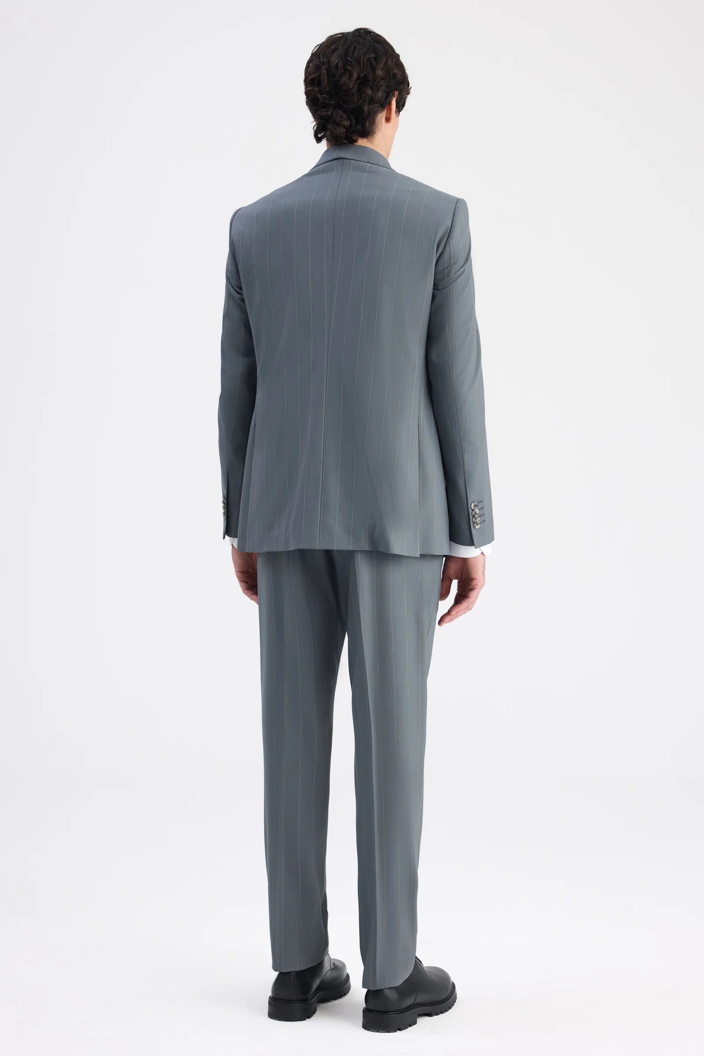Ds Damat Regular Fit Yeşil Çizgili Takim Elbise