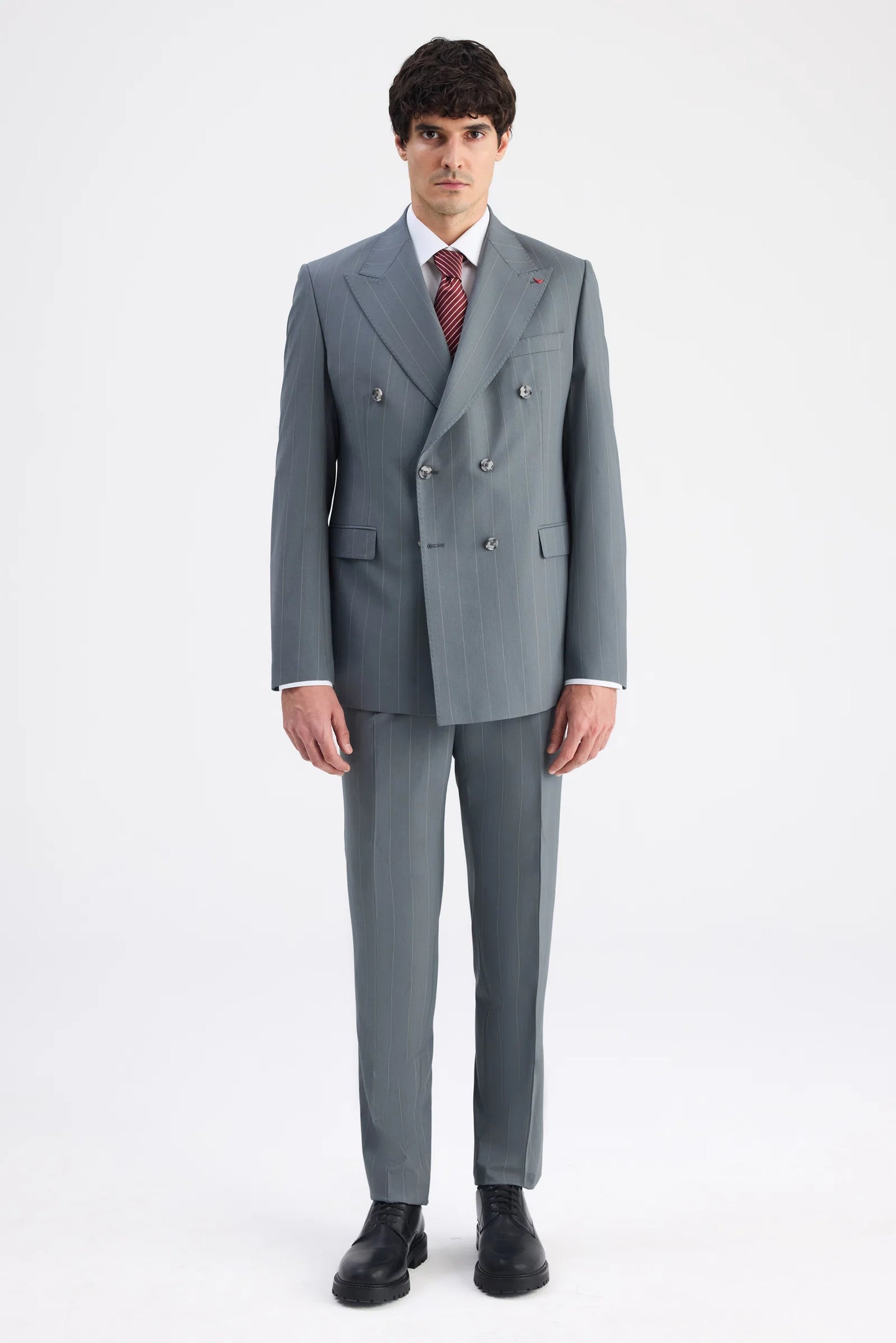 Ds Damat Regular Fit Yeşil Çizgili Takim Elbise