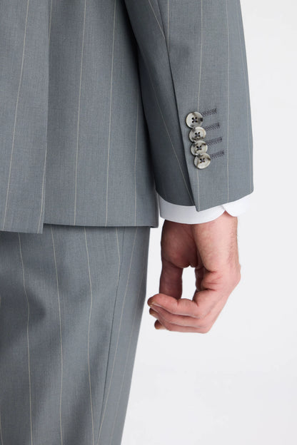 Ds Damat Regular Fit Yeşil Çizgili Takim Elbise