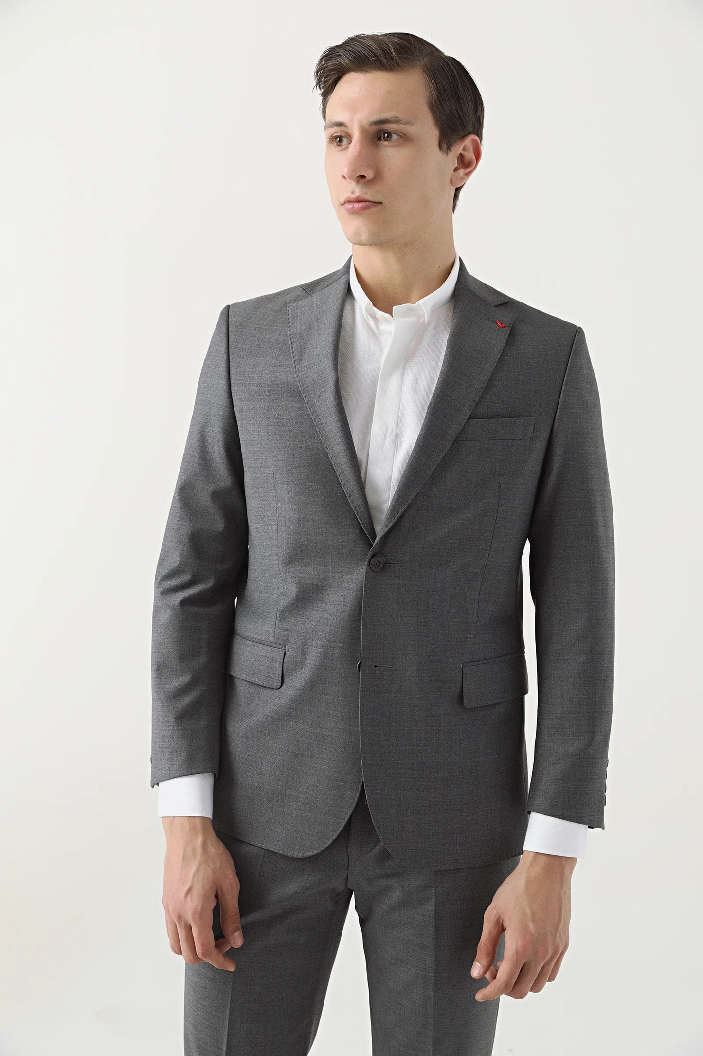 Ds Damat Comfort Fit Gri Düz Takim Elbise