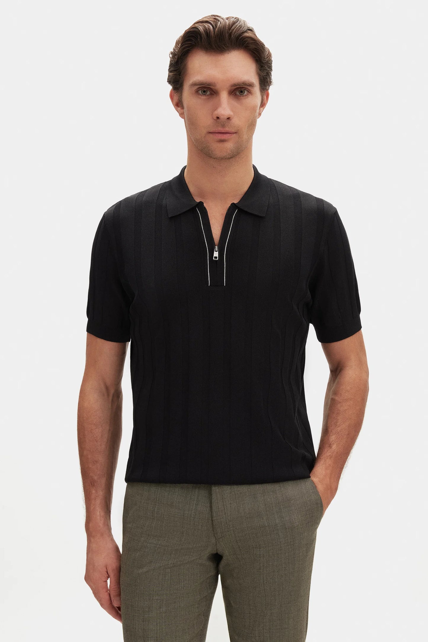 Damat Regular Fit Siyah Triko
