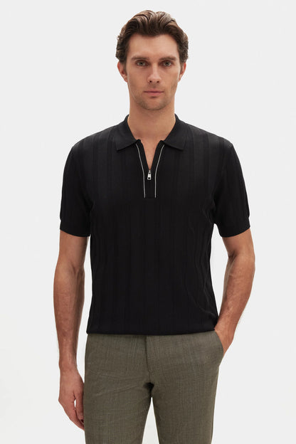 Damat Regular Fit Siyah Triko