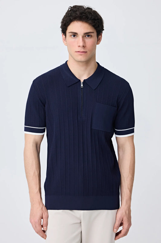 Tween Slim Fit Lacivert Triko