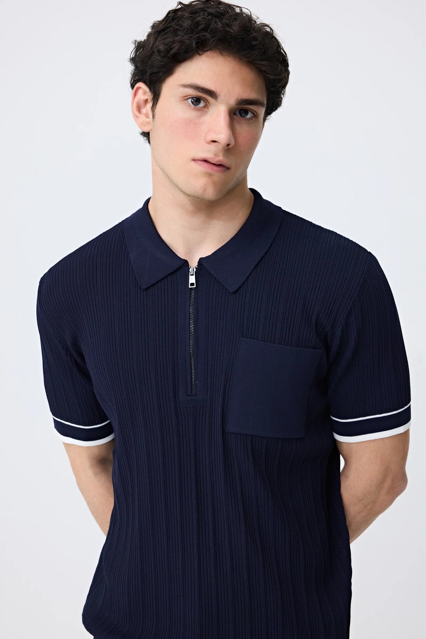 Tween Slim Fit Lacivert Triko