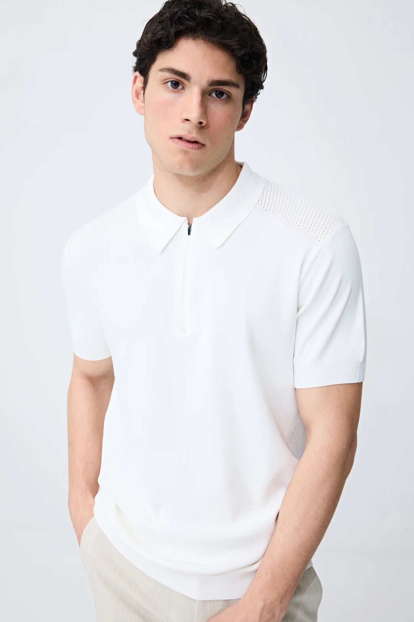 Tween Slim Fit Beyaz Triko