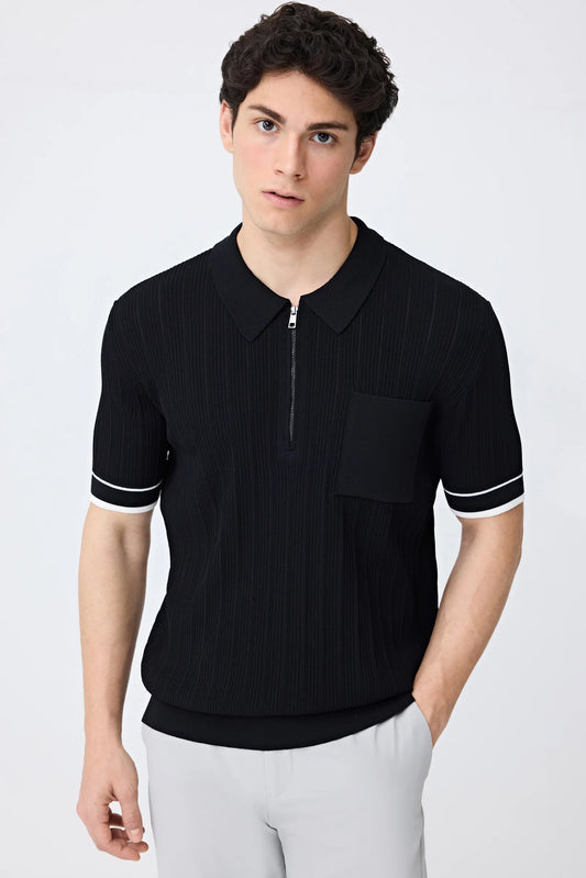 Tween Slim Fit Siyah Triko