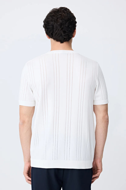 Tween Slim Fit Beyaz Triko