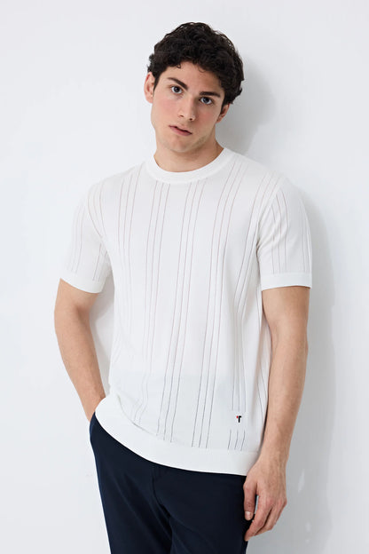 Tween Slim Fit Beyaz Triko