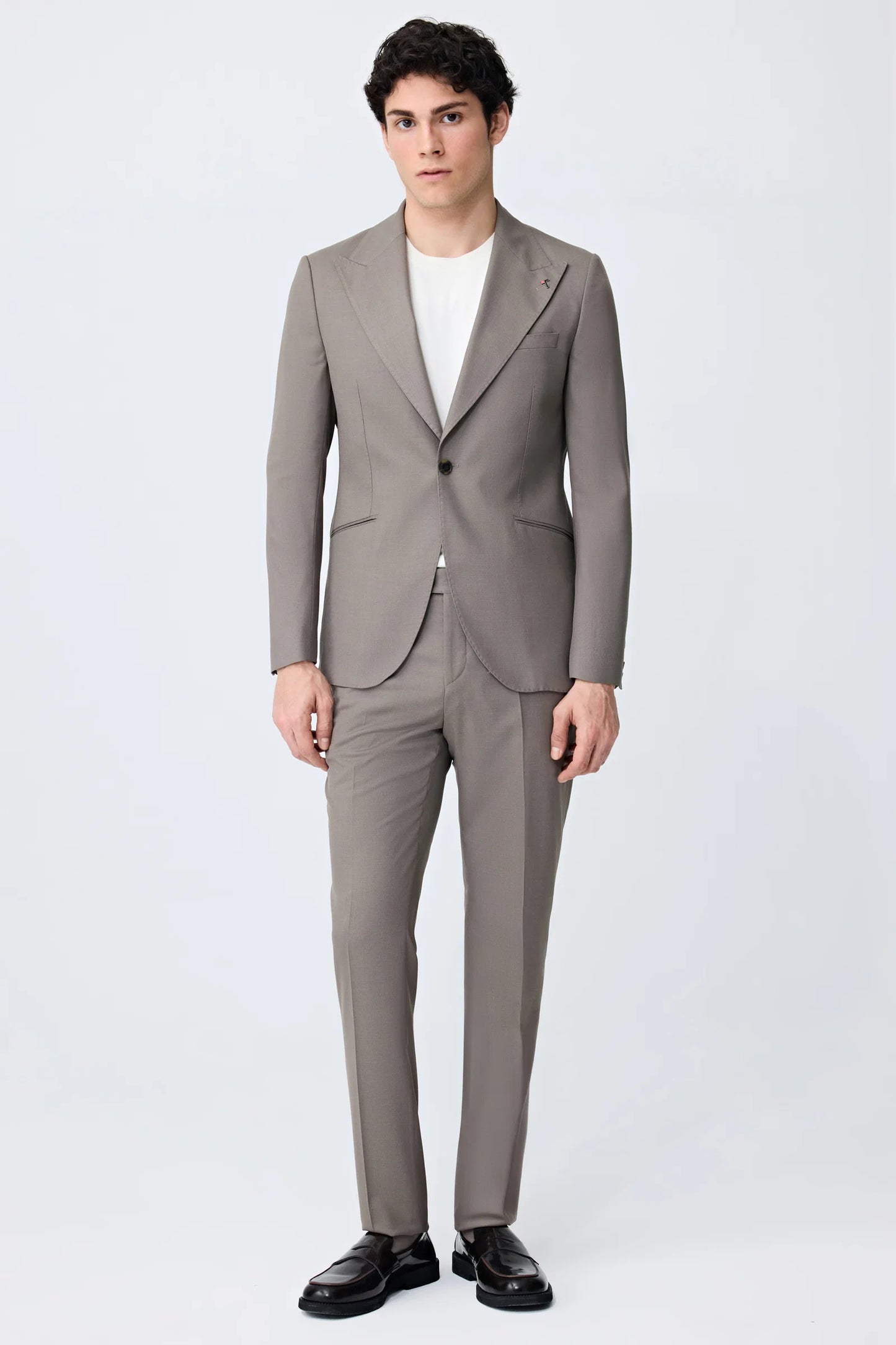 Tween Slim Fit Vizon Armürlü Takim Elbise