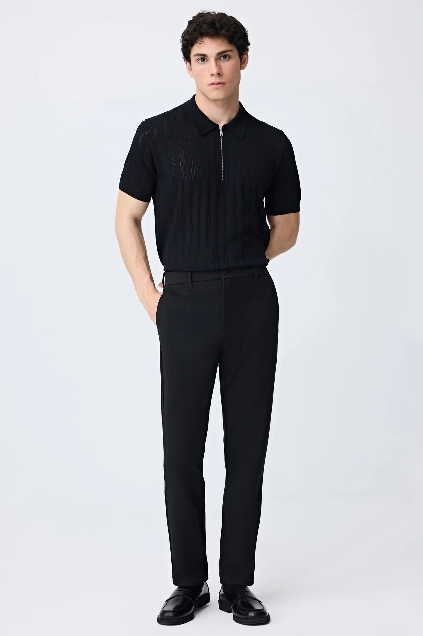 Tween Slim Fit Siyah Triko