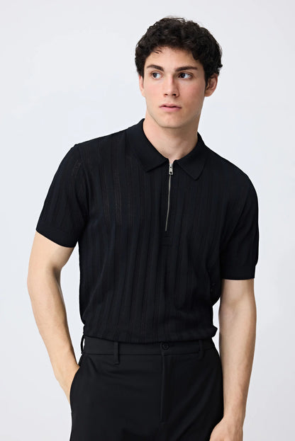 Tween Slim Fit Siyah Triko