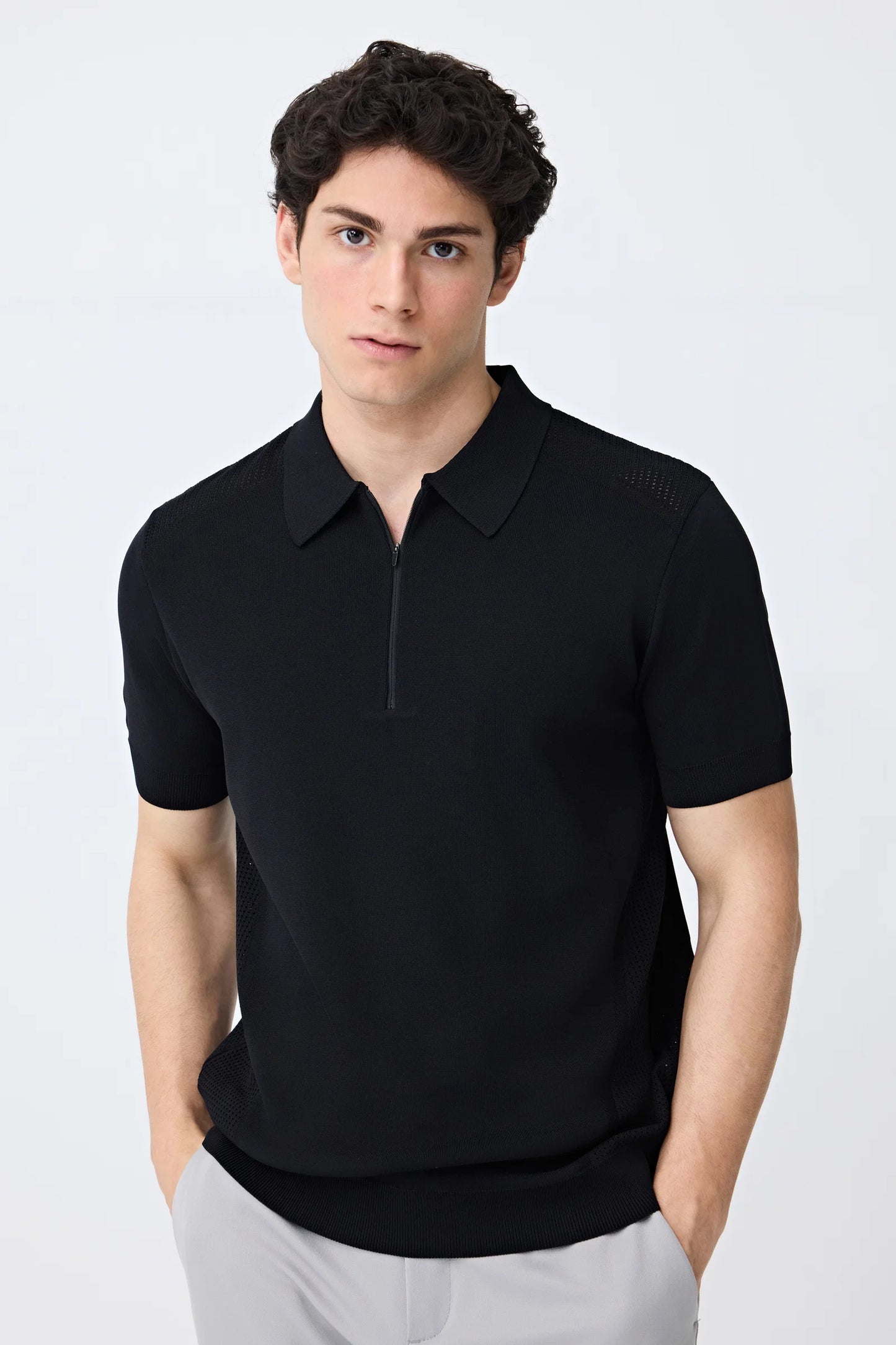 Tween Slim Fit Siyah Triko
