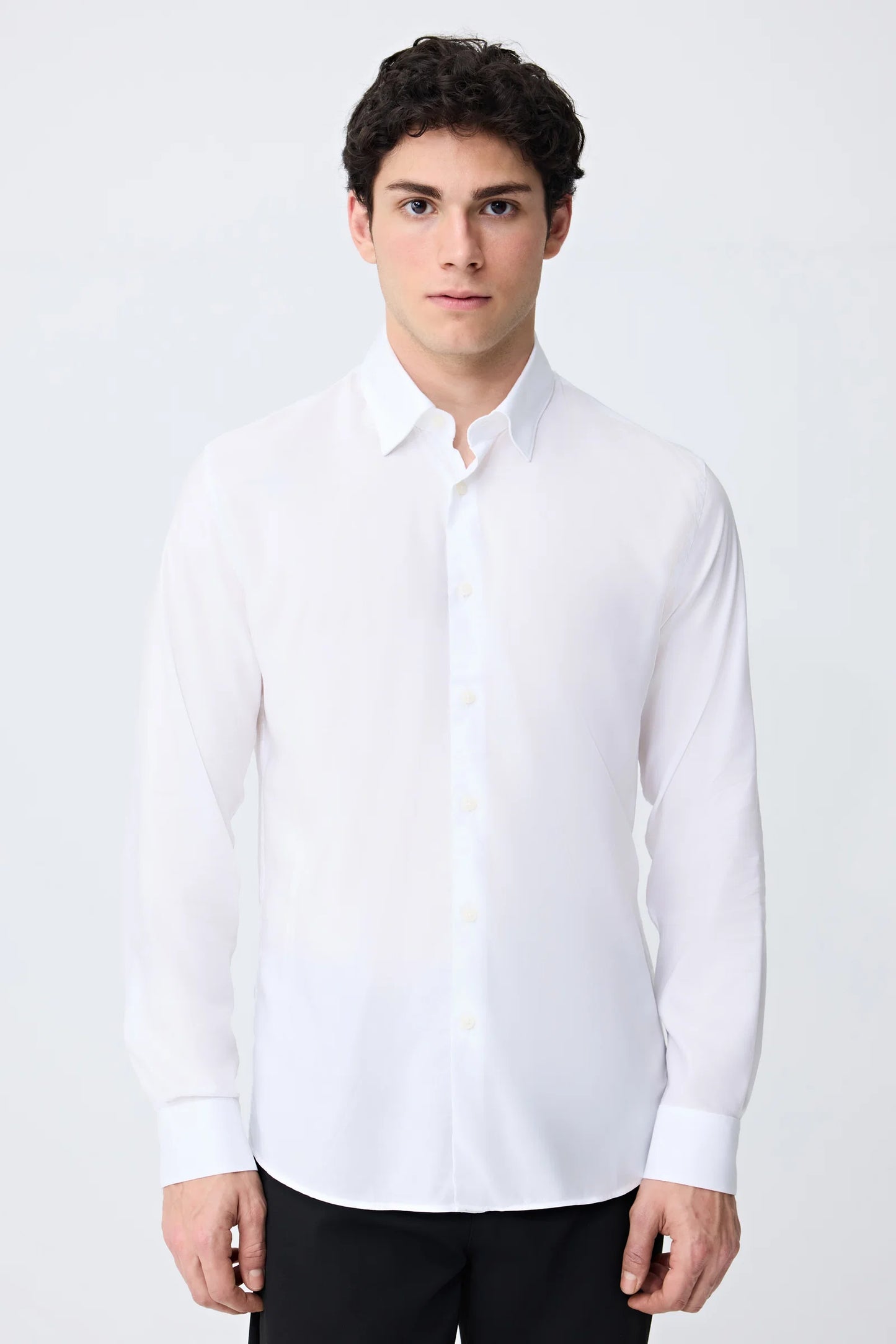 Tween Slim Fit Beyaz Düz Gömlek
