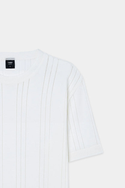 Tween Slim Fit Beyaz Triko