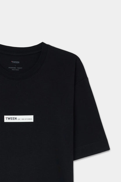 Tween Relaxed Fit Siyah T-shirt