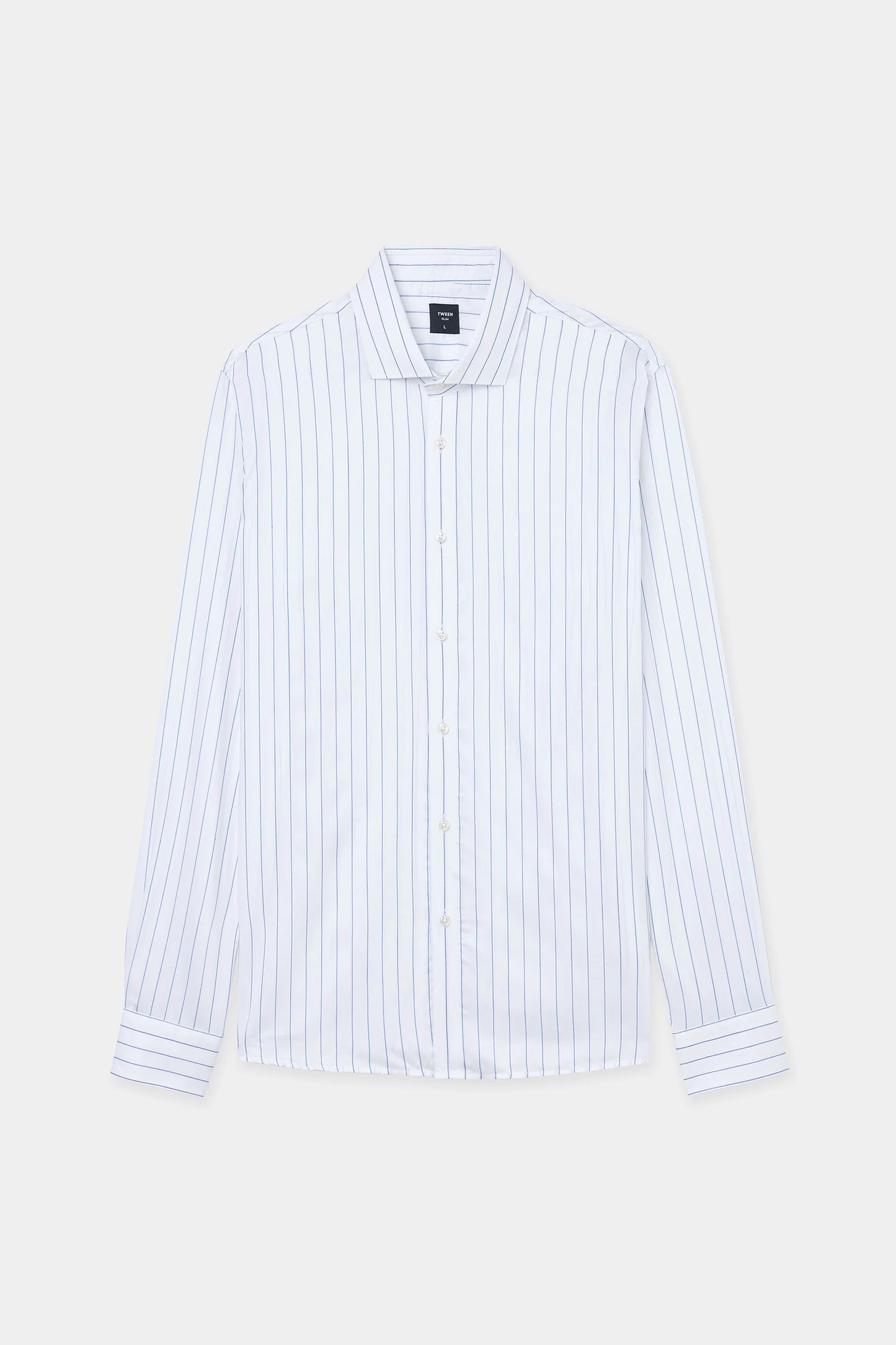 Tween Slim Fit Kırık Beyaz Çizgili Gömlek