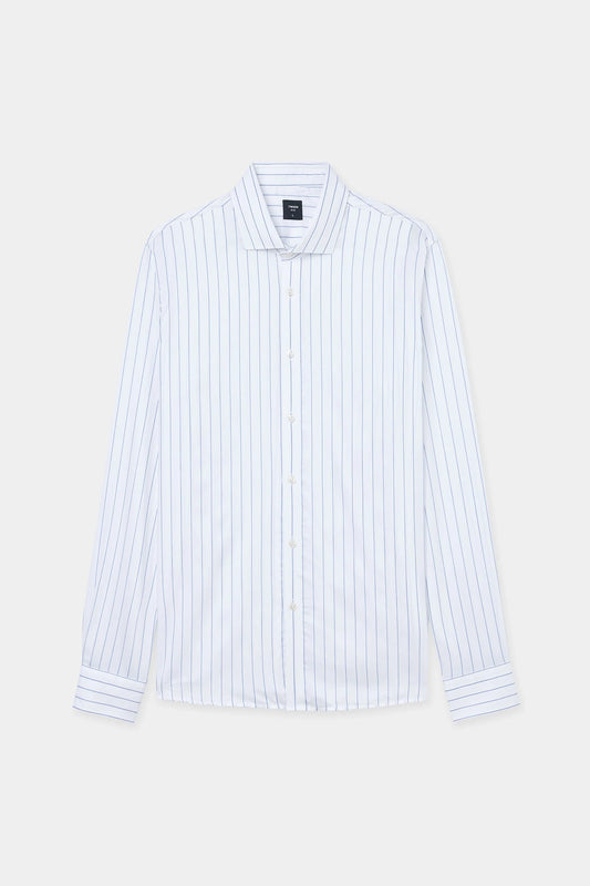 Tween Slim Fit Kırık Beyaz Çizgili Gömlek
