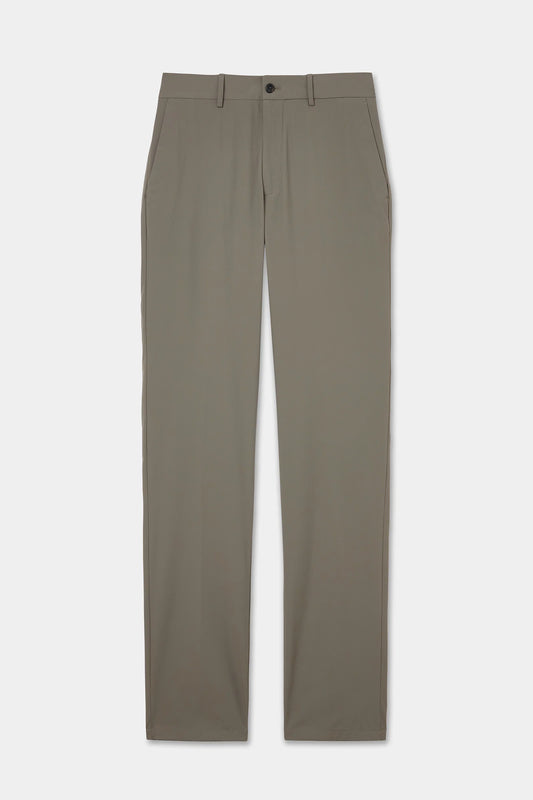 Tween Relaxed Fit (pilesiz) Koyu Bej Armürlü Kumaş Pantolon