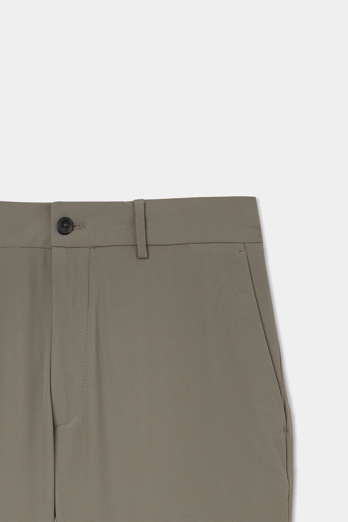 Tween Relaxed Fit (pilesiz) Koyu Bej Armürlü Kumaş Pantolon