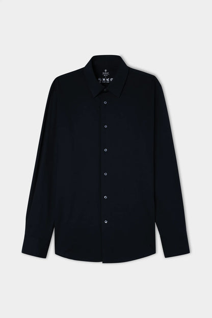 Damat Slim Fit Siyah Gabardin Non-iron Gömlek