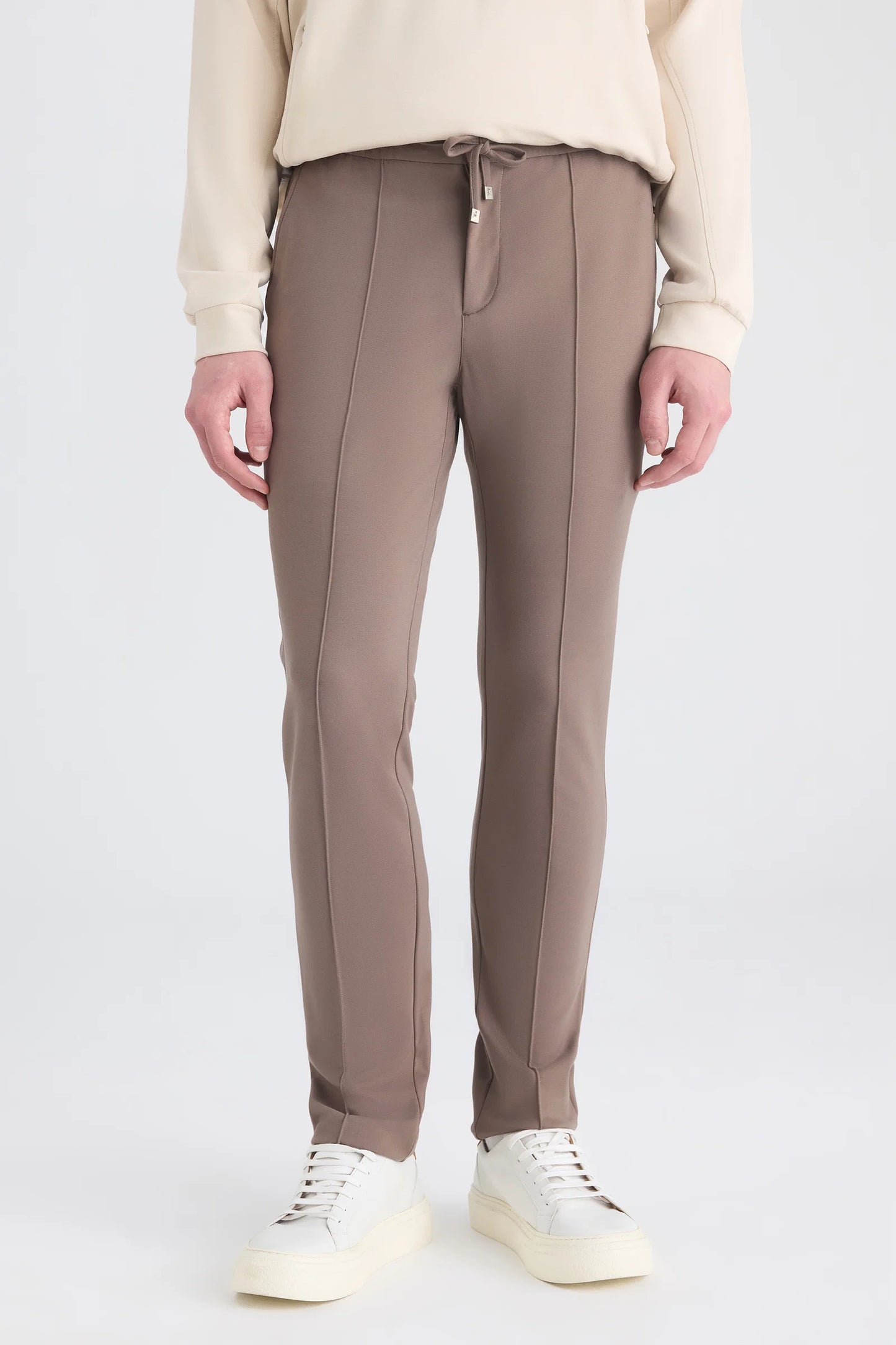 Ds Damat Slim Fit Vizon Düz Örgü Jogger Pantolon