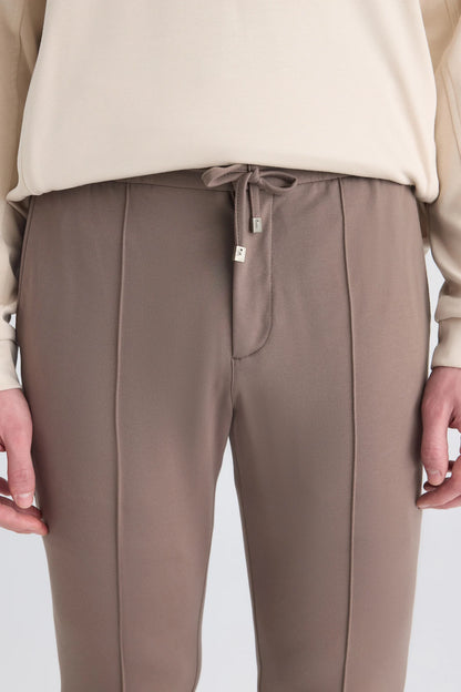 Ds Damat Slim Fit Vizon Düz Örgü Jogger Pantolon
