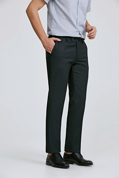 Ds Damat Regular Fit Siyah Düz Travel Kumaş Pantolon