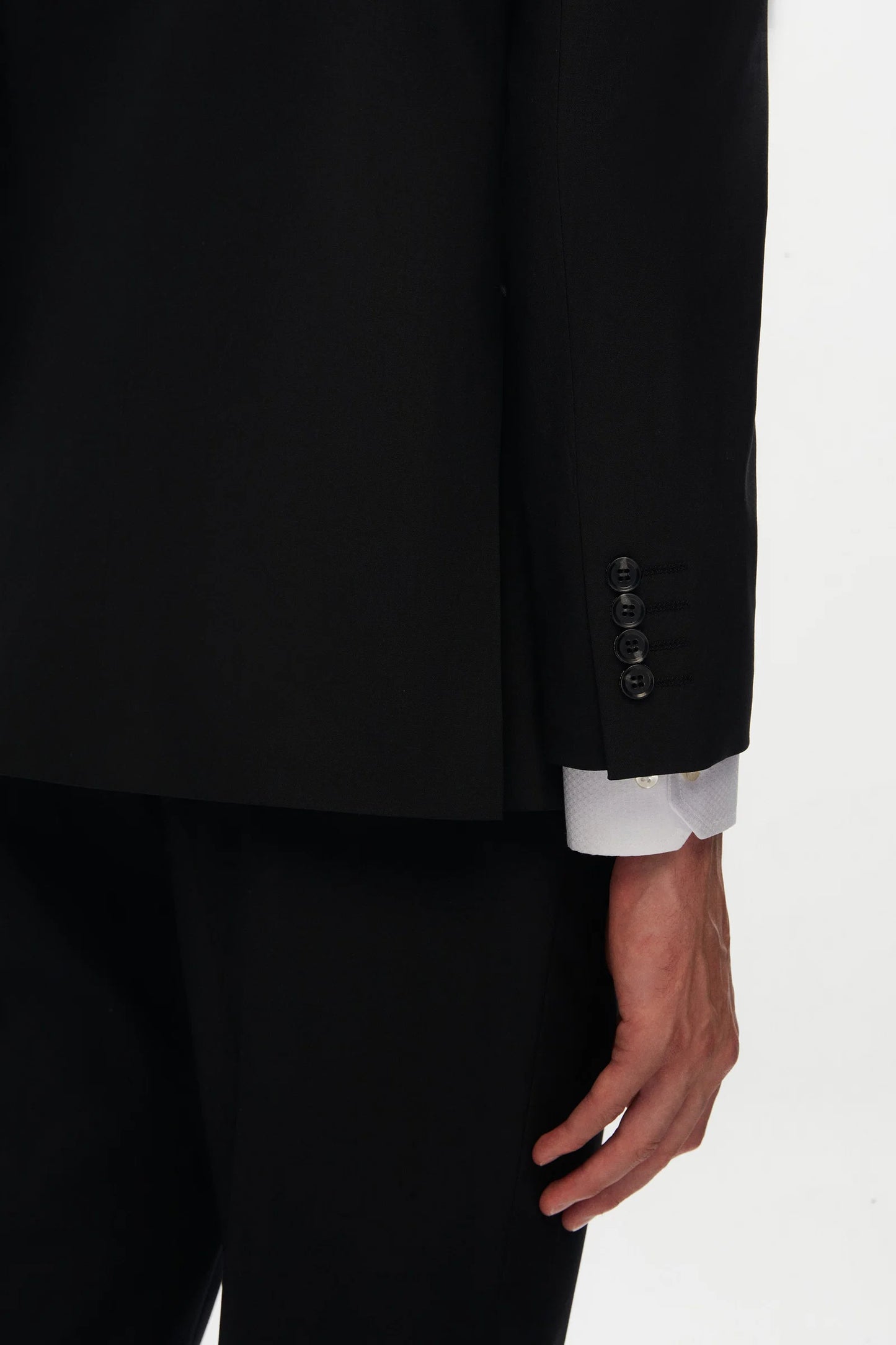Ds Damat Slim Fit Siyah Düz Travel Takim Elbise