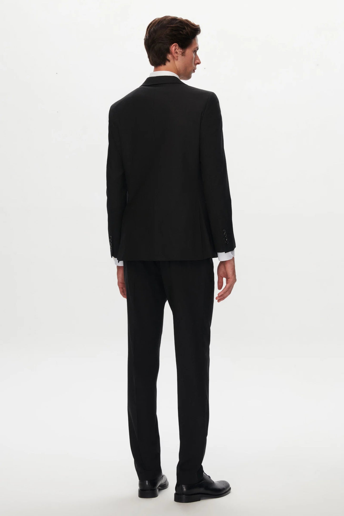Ds Damat Slim Fit Siyah Düz Travel Takim Elbise
