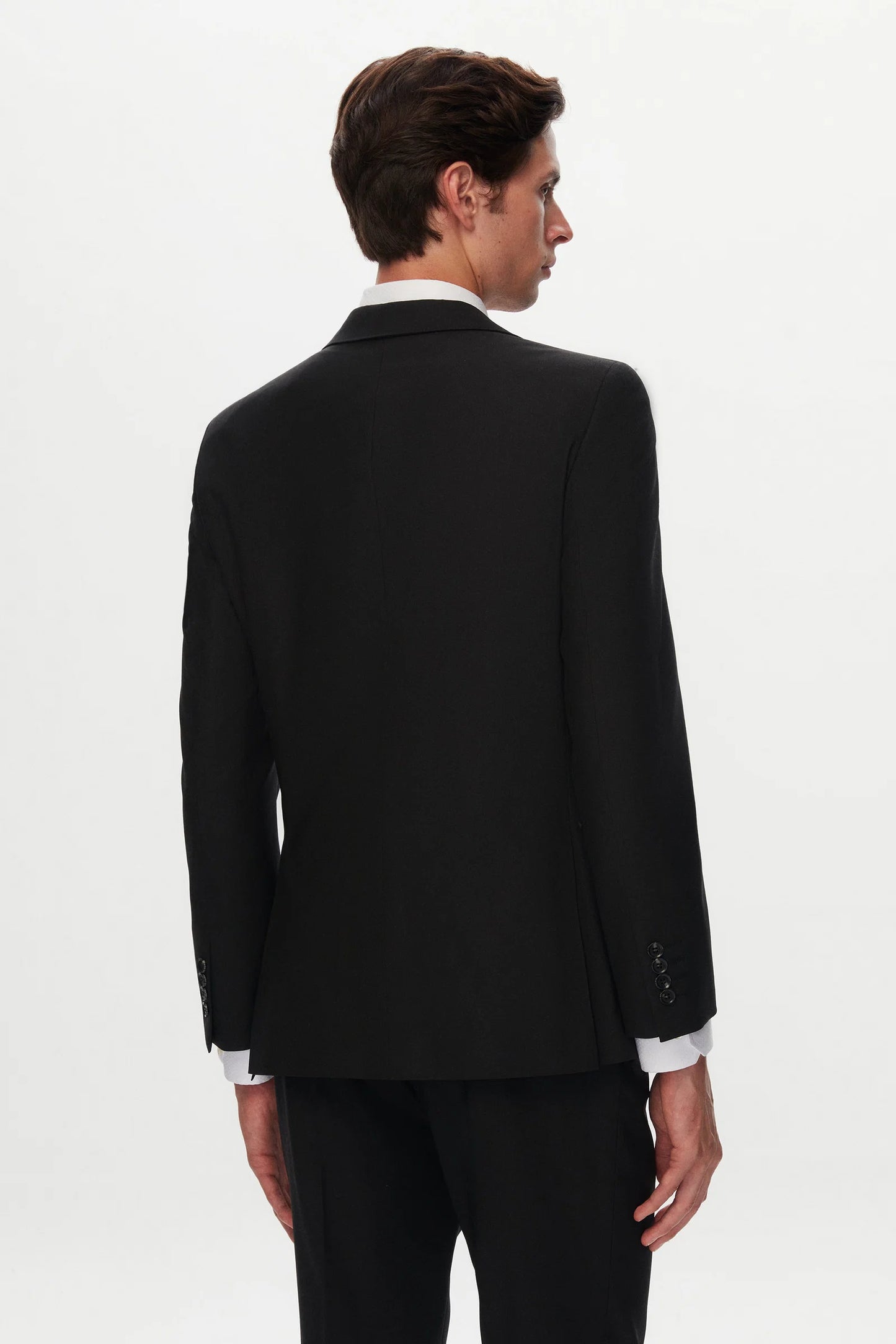Ds Damat Slim Fit Siyah Düz Travel Takim Elbise