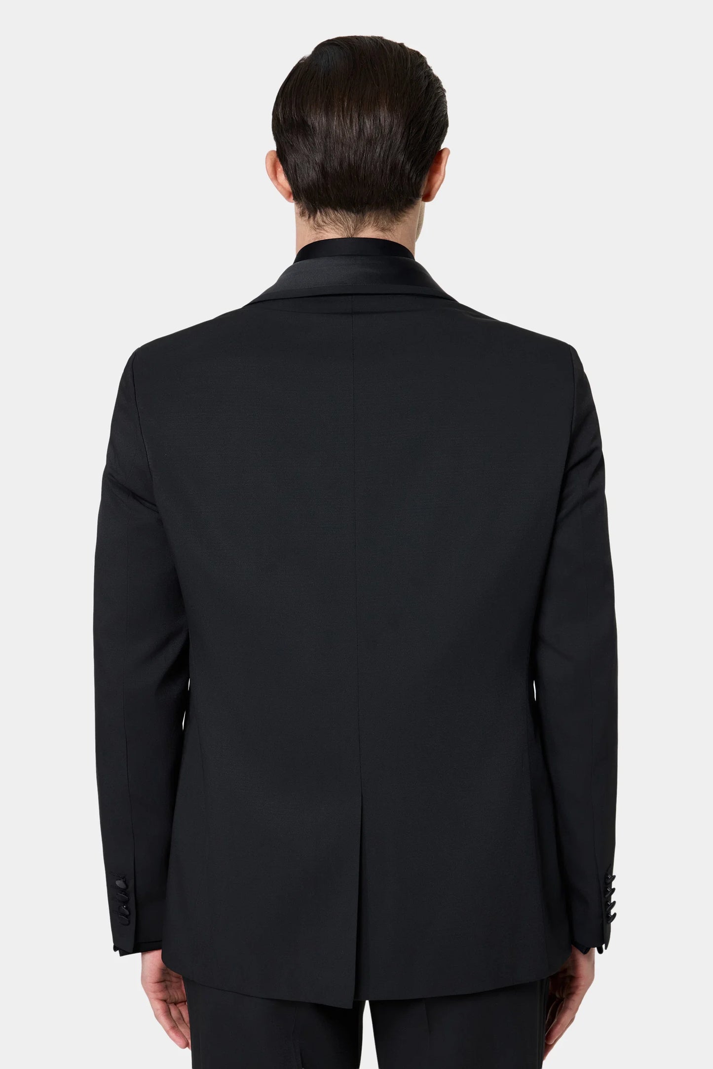 Twn Slim Fit Siyah Krep Desen Smokin Takim Elbise