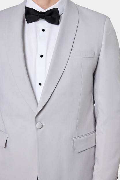 Twn Slim Fit Gri Düz Smokin Takim Elbise