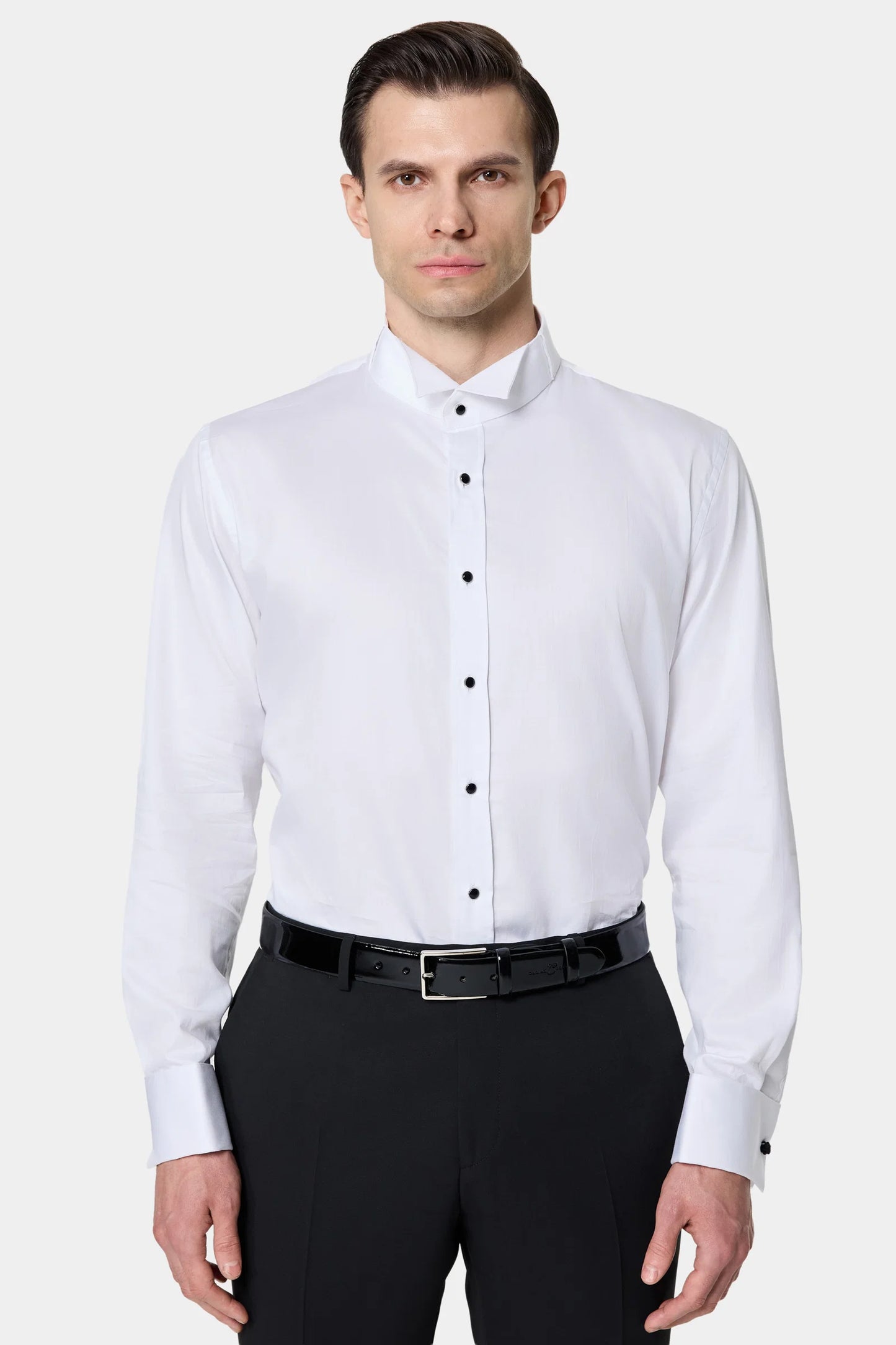 Ds Damat Slim Fit Beyaz Düz Smokin Gömlek
