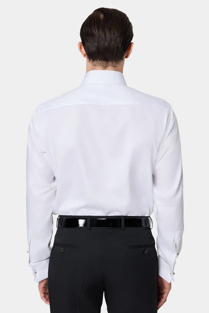 Ds Damat Slim Fit Beyaz Düz Smokin Gömlek