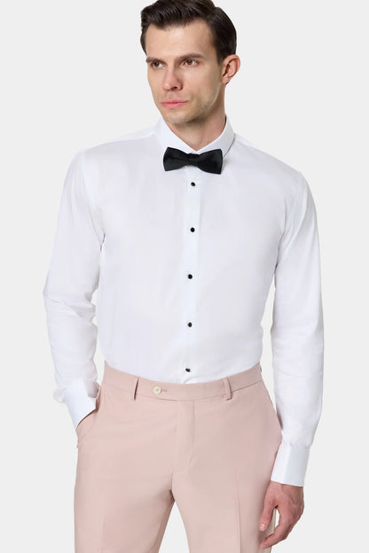 Twn Slim Fit Beyaz Düz Smokin Gömlek