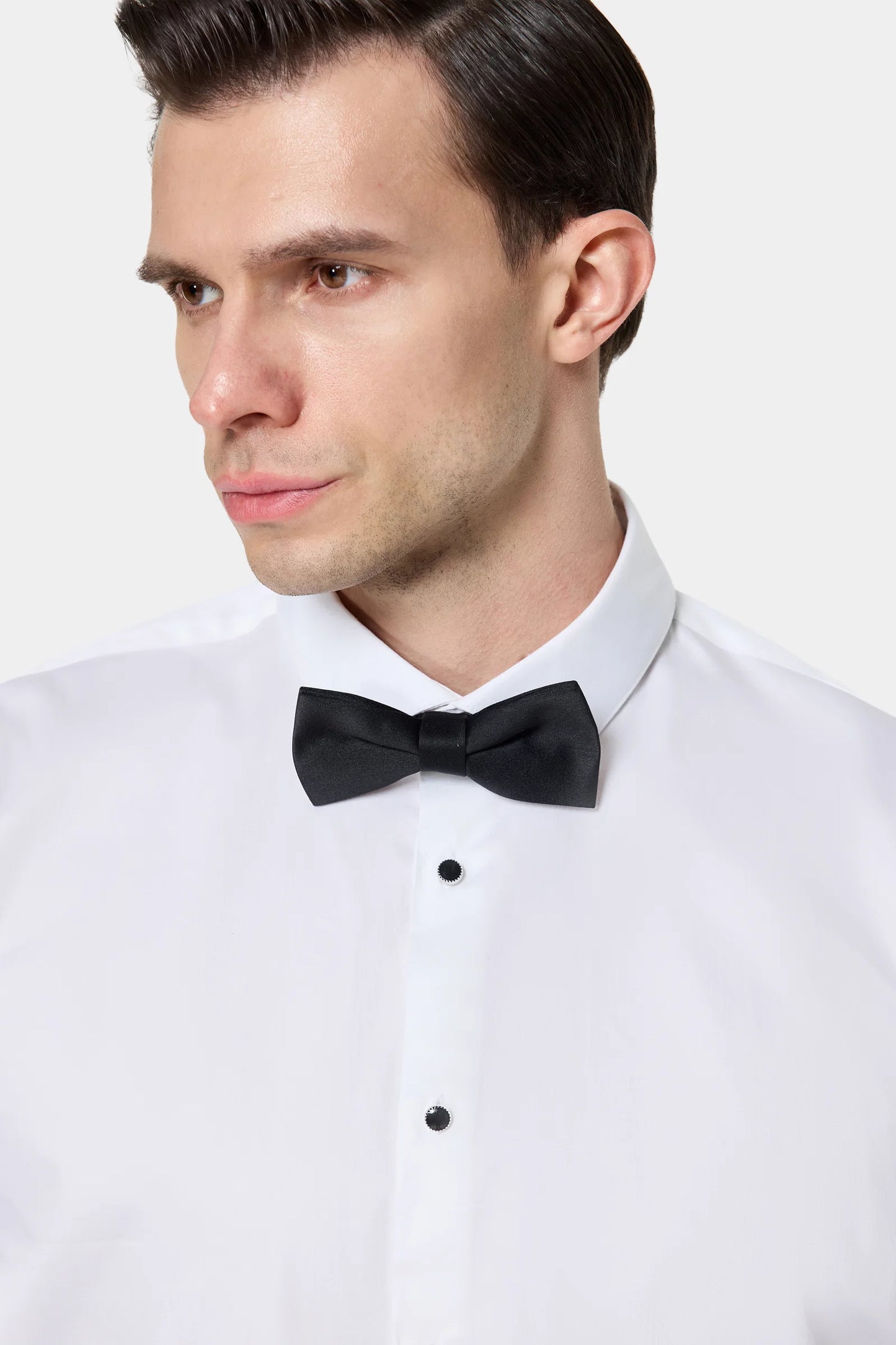 Twn Slim Fit Beyaz Düz Smokin Gömlek