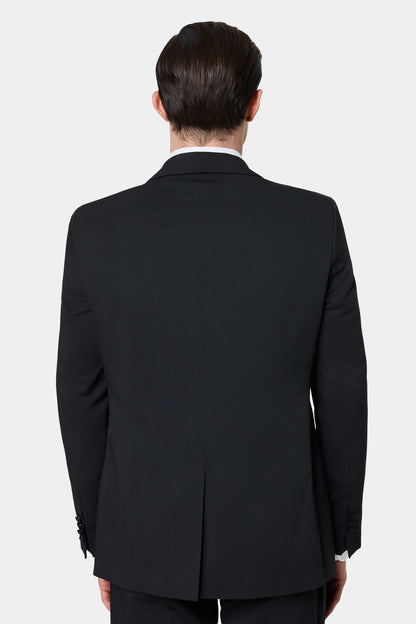 Twn Slim Fit Siyah Krep Desen Smokin Takim Elbise